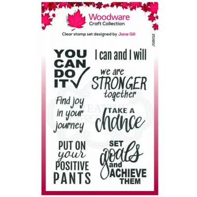 Creative Expressions Woodware Clear Stamps - You Can Do It!